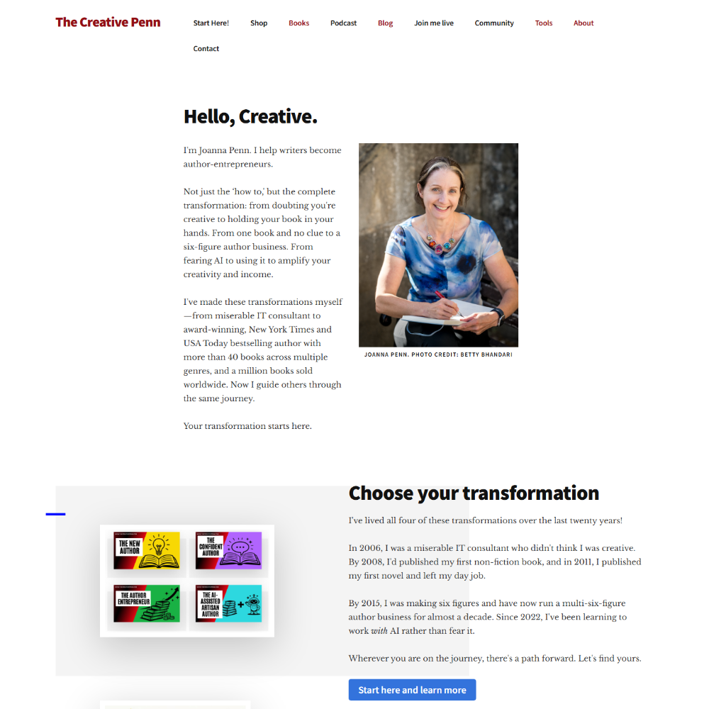 <a href="https://www.thecreativepenn.com/">The Creative Penn</a>